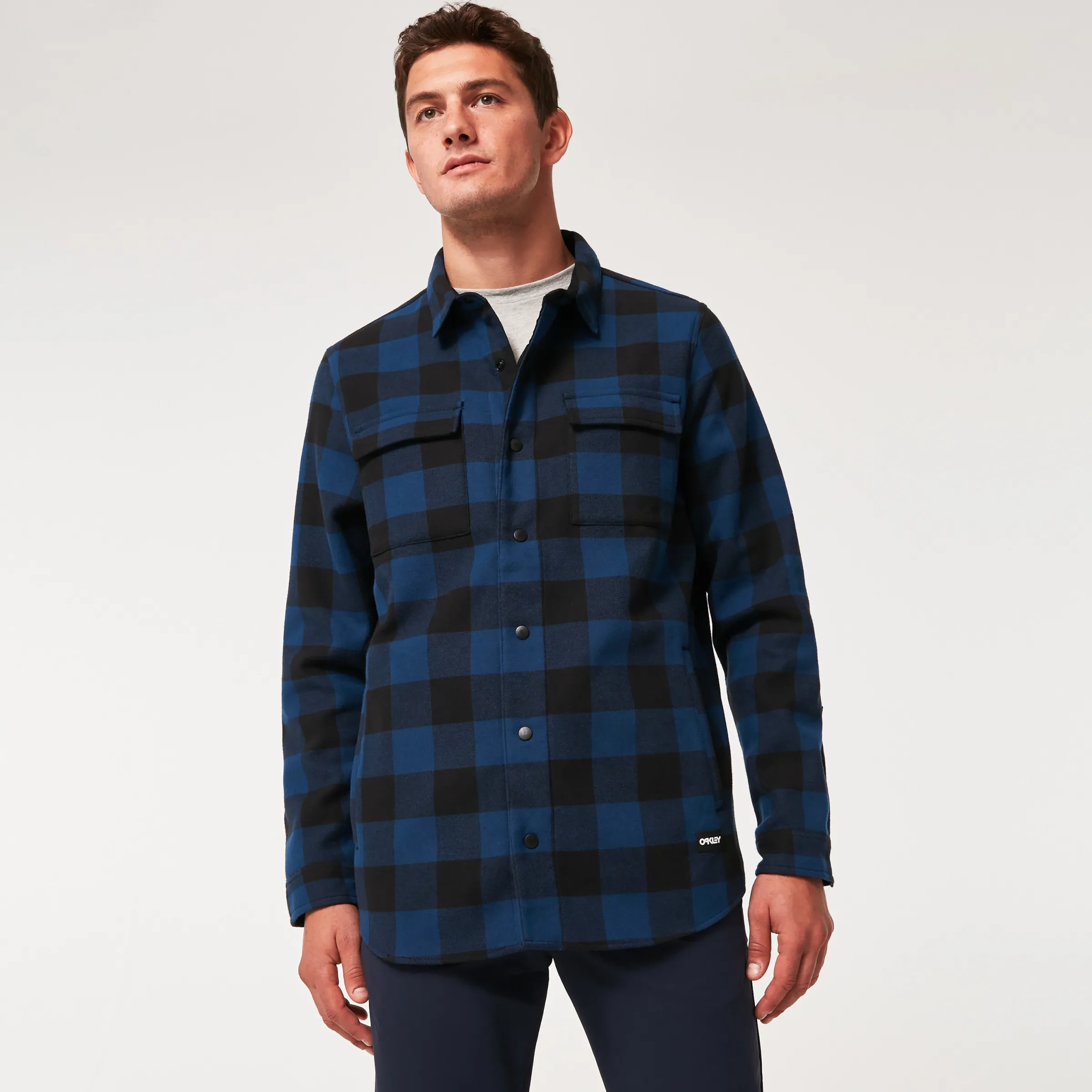 Oakley Bear Cozy Jacket Black/Blue Check Best Sale