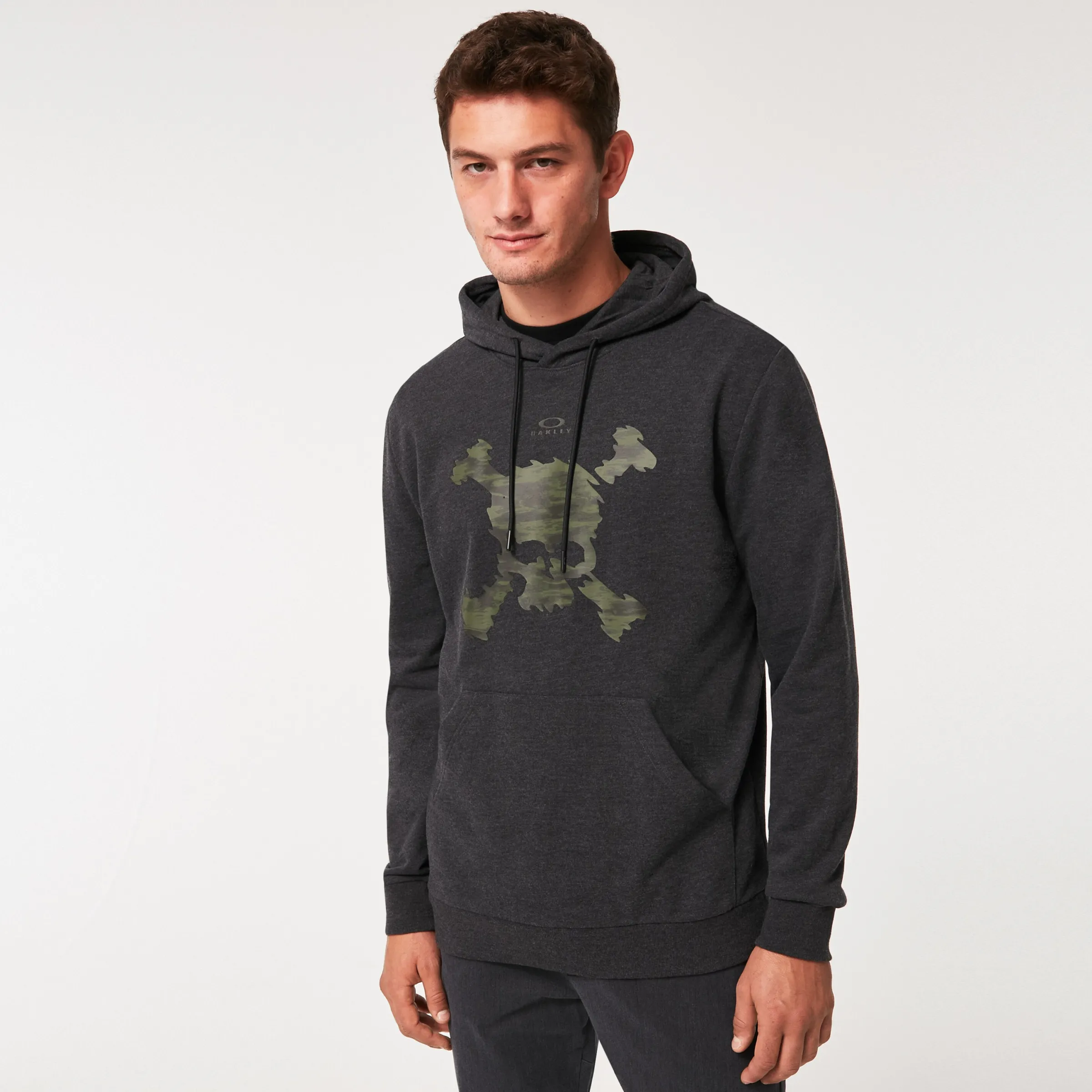 Oakley Camo Skull Pullover Hoodie Blackout Hthr Flash Sale