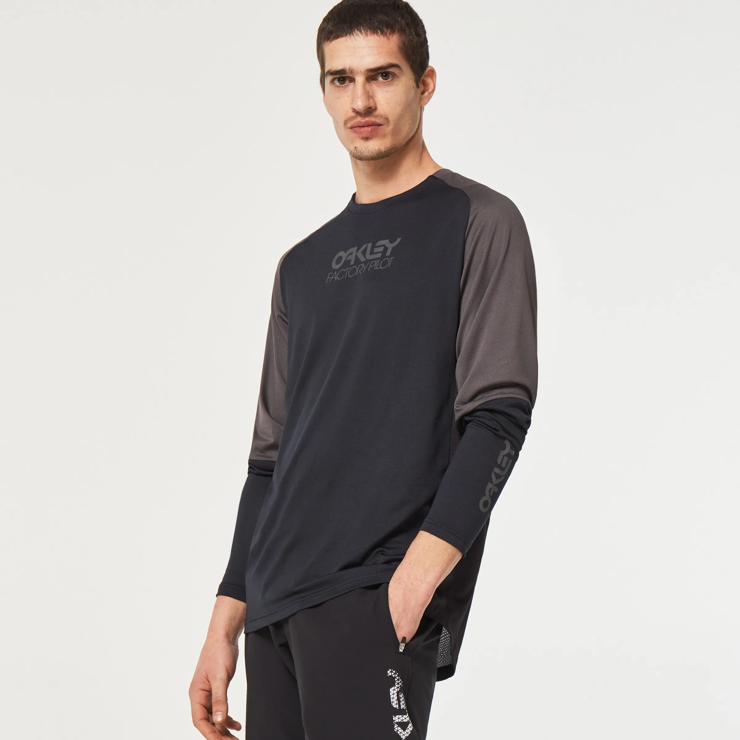 Oakley Factory Pilot Mtb Ls Jersey Ii Black/Forged Iron Outlet