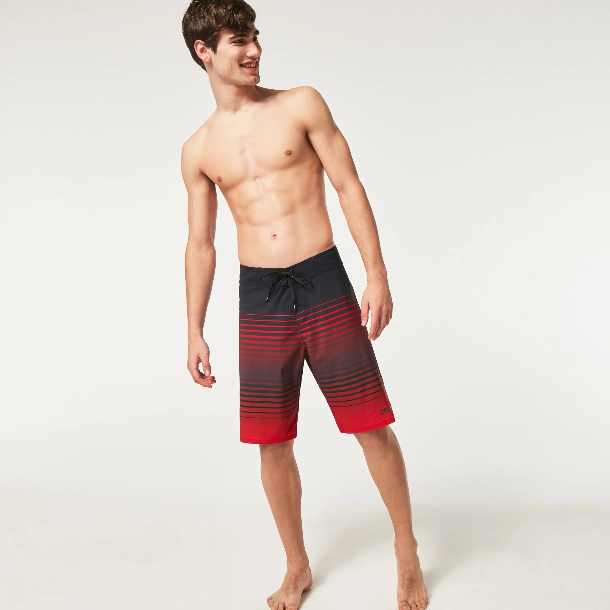 Oakley Fade Out 21" Rc Boardshort Black/Red Stripes Cheap