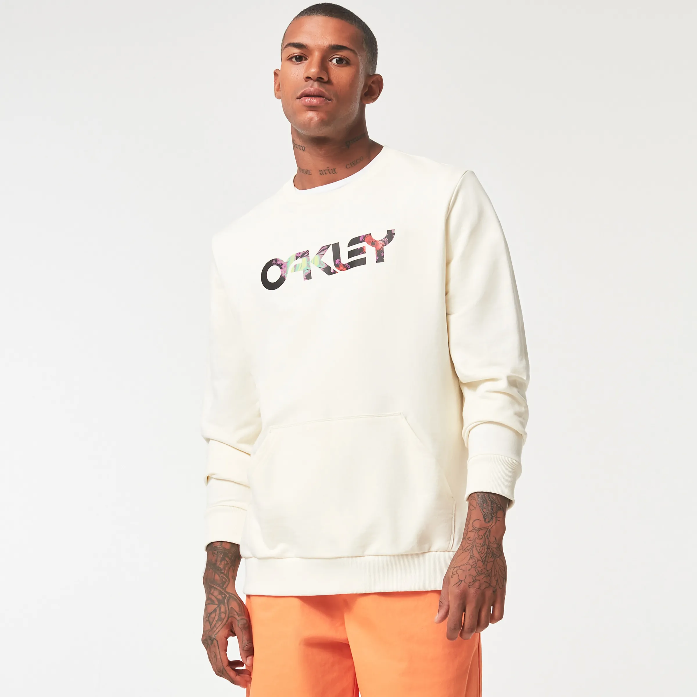 Oakley Floral Splash B1B Crew Arctic White Clearance