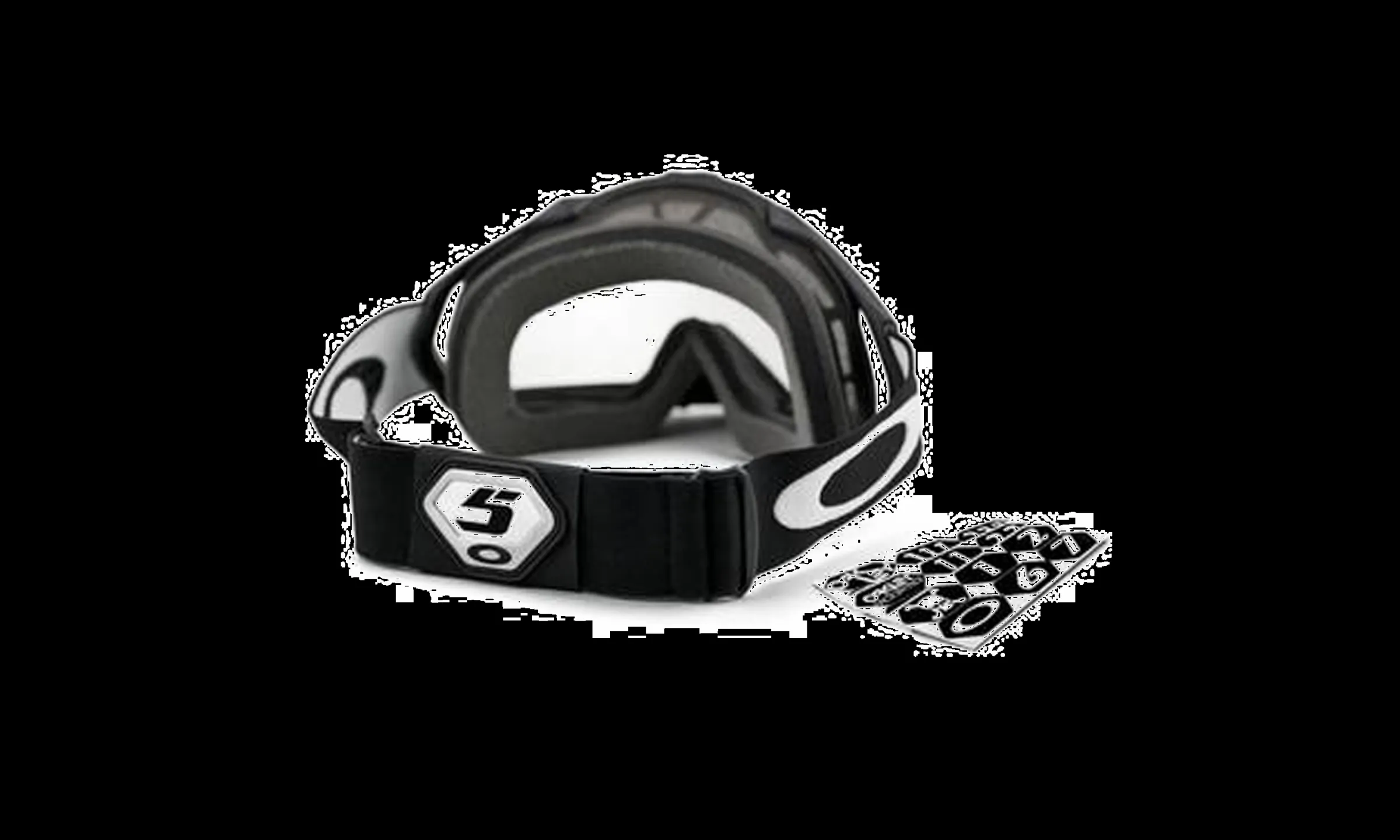 Oakley Mx Goggles Number Plate Strap Wrap Black Flash Sale