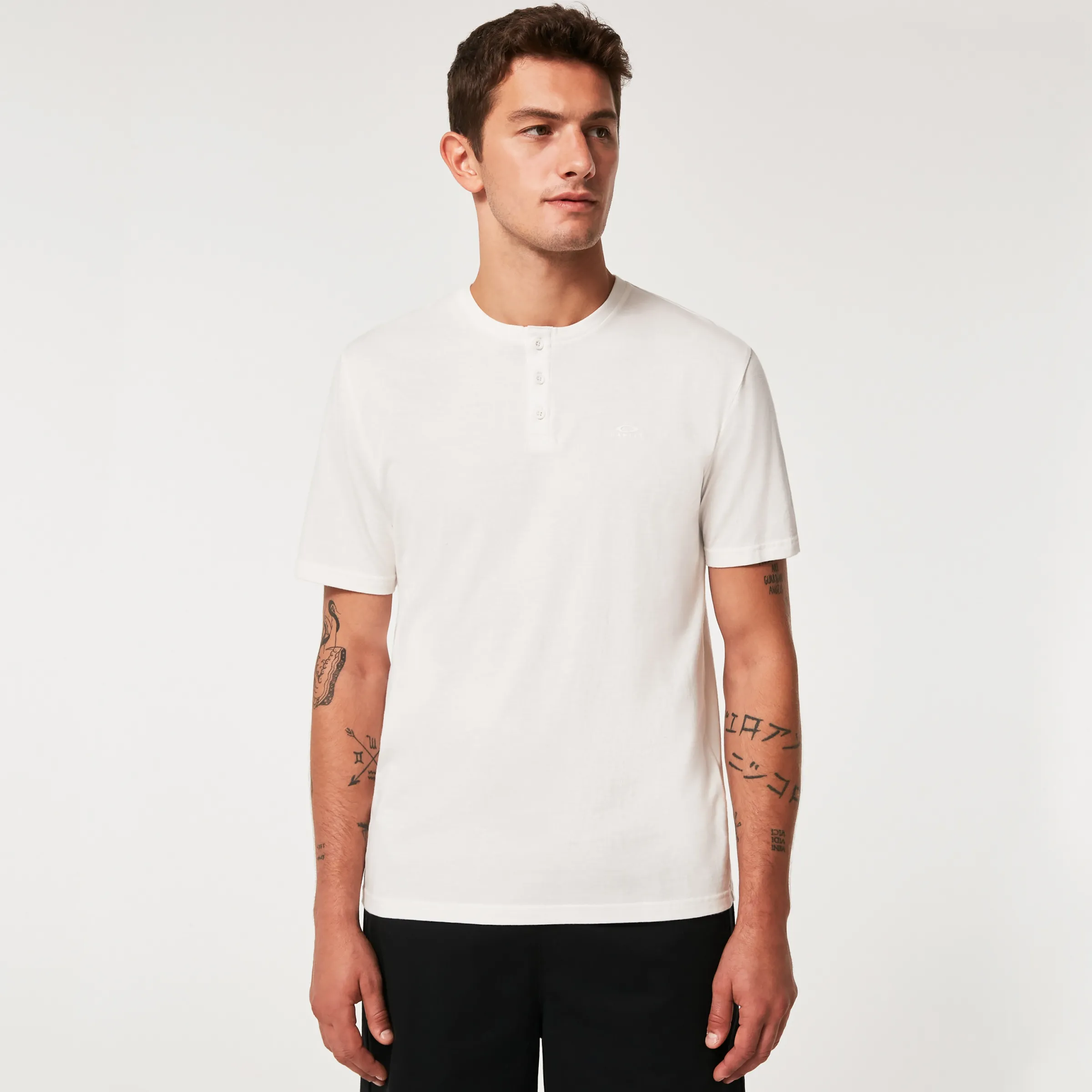 Oakley Relax Henley Tee White Flash Sale