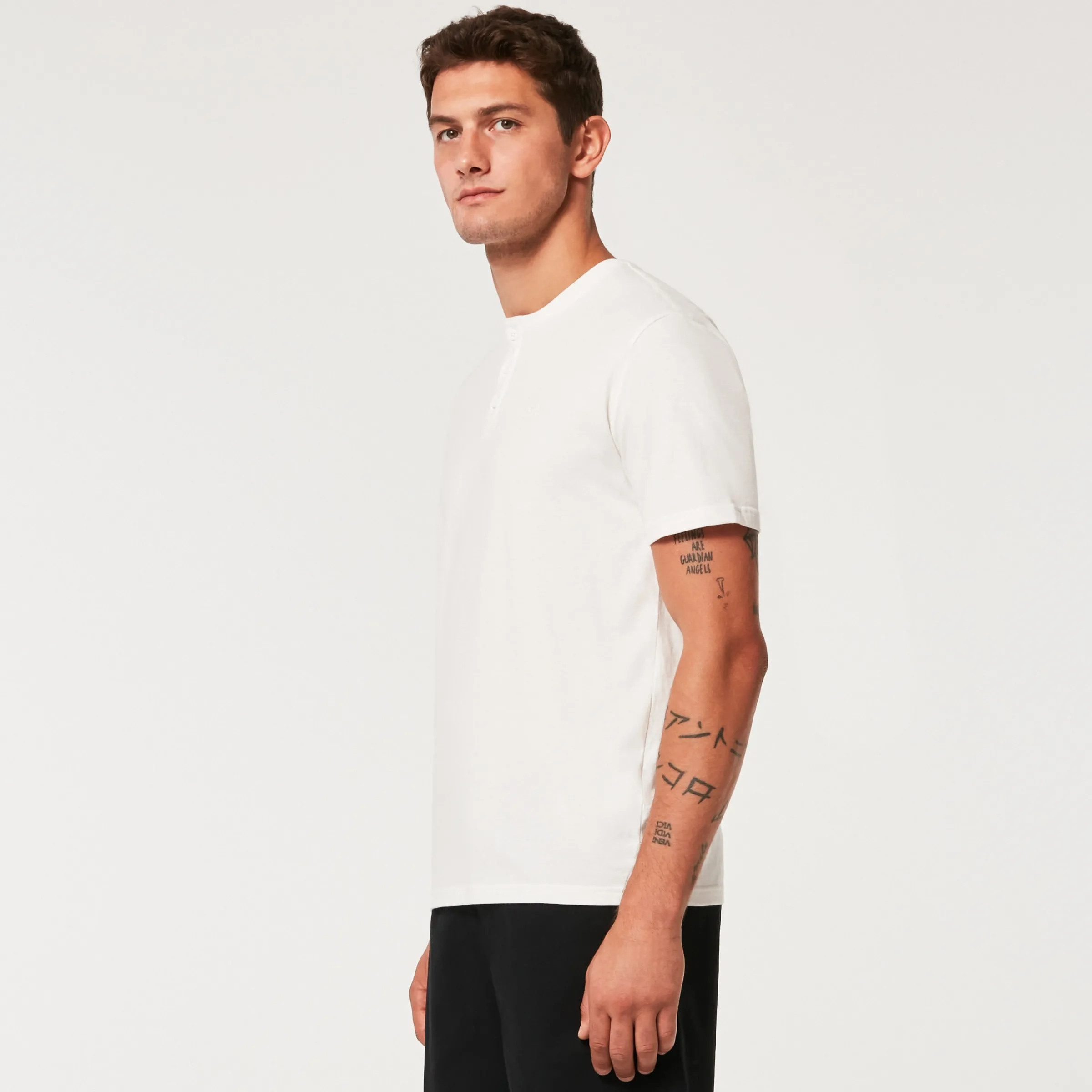 Oakley Relax Henley Tee White Flash Sale