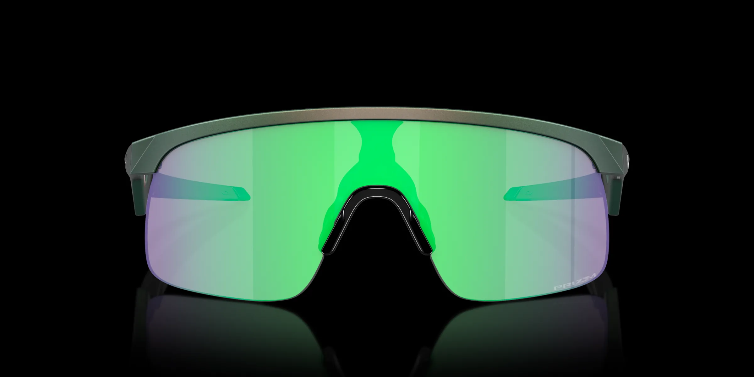 Oakley Resistor (Youth Fit) Discover Collection Matte Silver/Green Colorshift Clearance