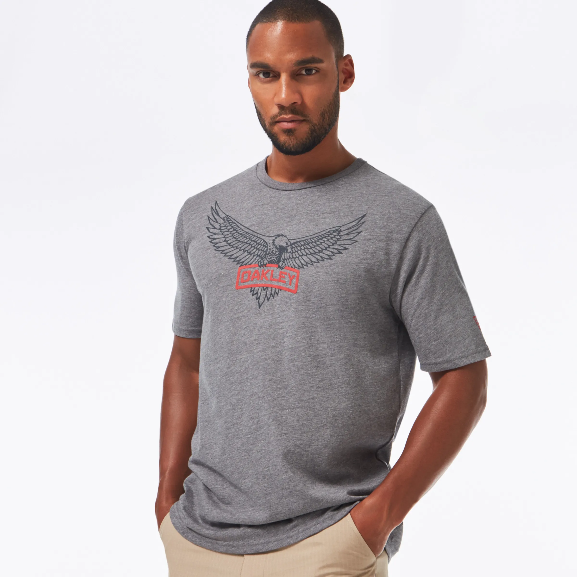 Oakley Si Eagle Tab Tee Athletic Heather Gray Online