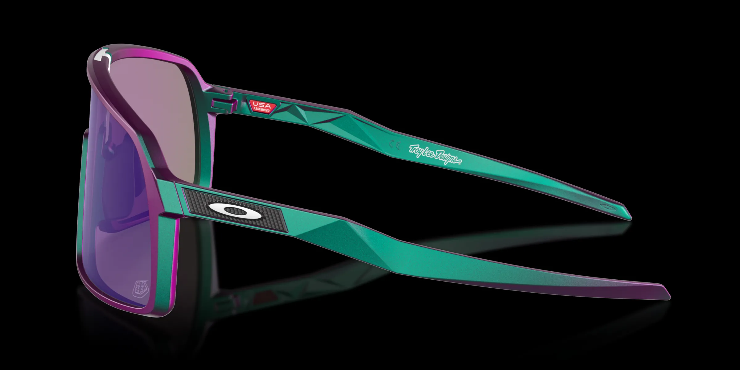 Oakley Sutro Troy Lee Designs Series Troy Lee Designs Matte Purple Green Shift Fashion