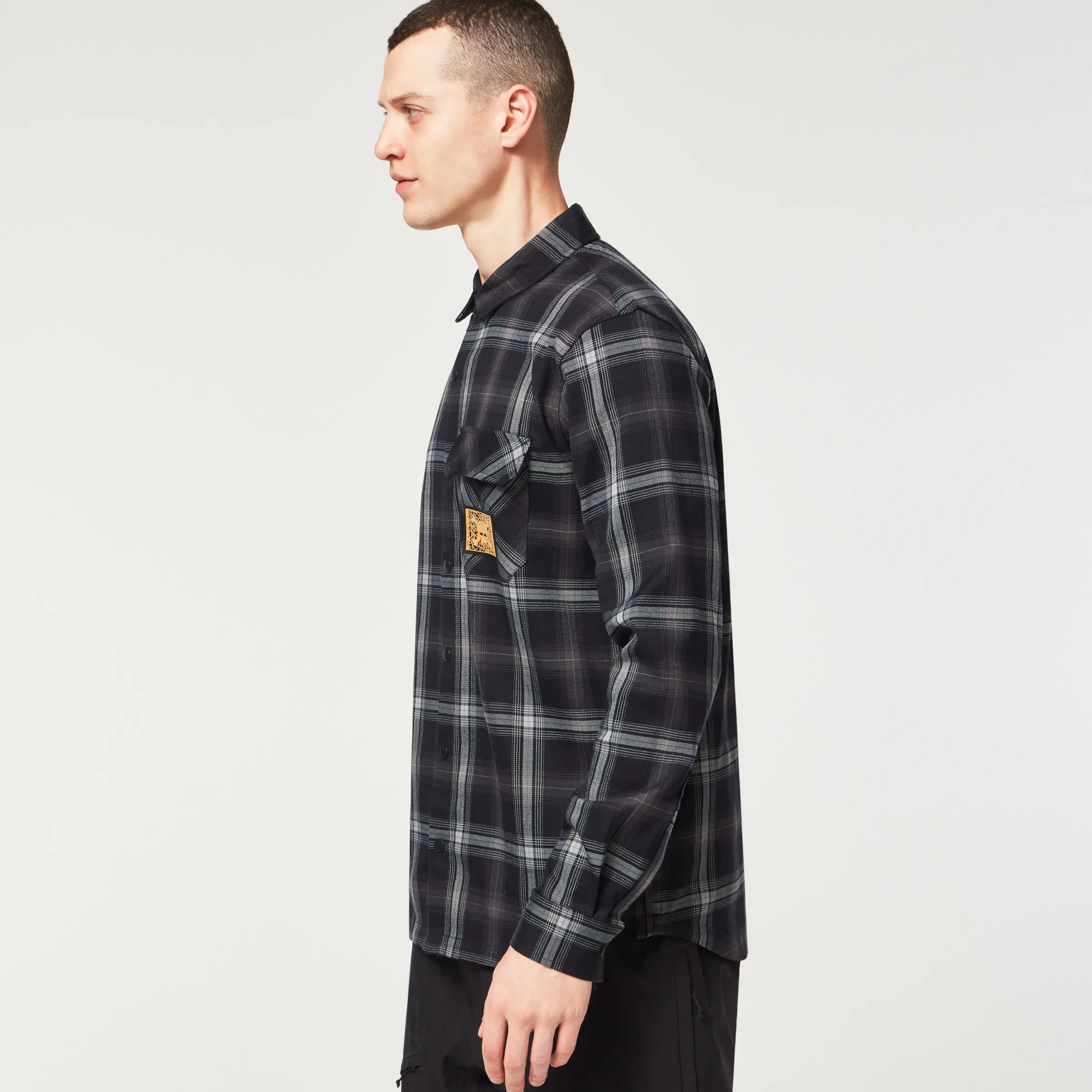 Oakley Tc Skull Flannel Shirt Black/Gray Online