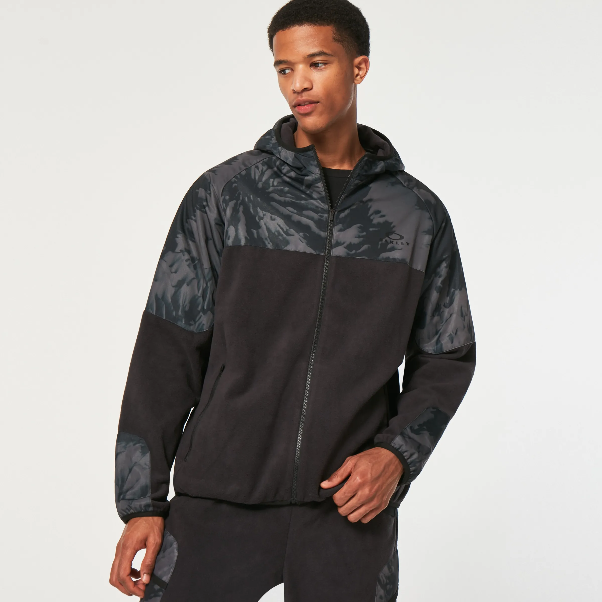 Oakley Wanderlust Fz Hoodie Black/Mountain Td Print Store