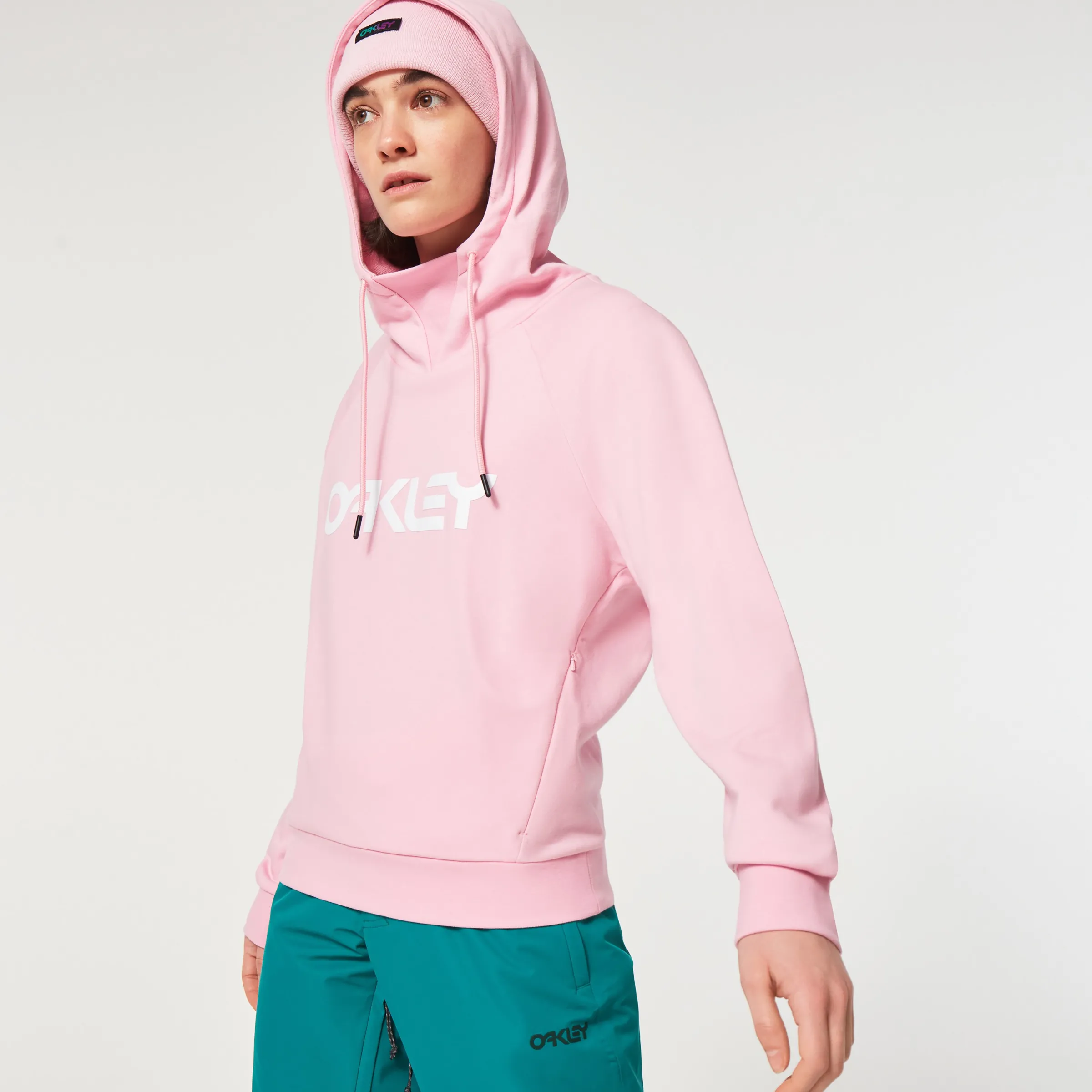 Oakley Womens 2.0 Fleece Hoody Pink Flower Clearance